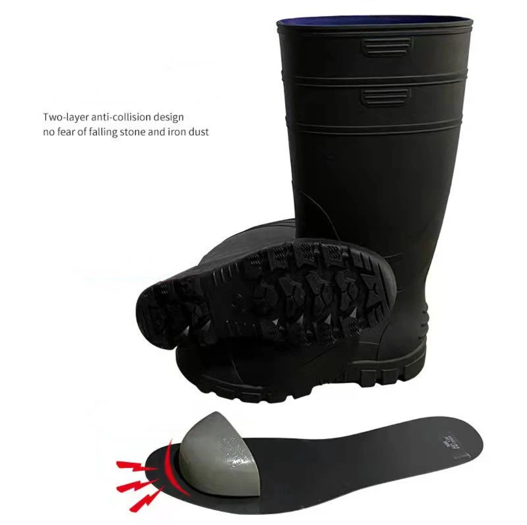 Reevers - Sterke Heren Regenlaarzen met Antislip Zool, Ideaal voor Werk en Outdoor