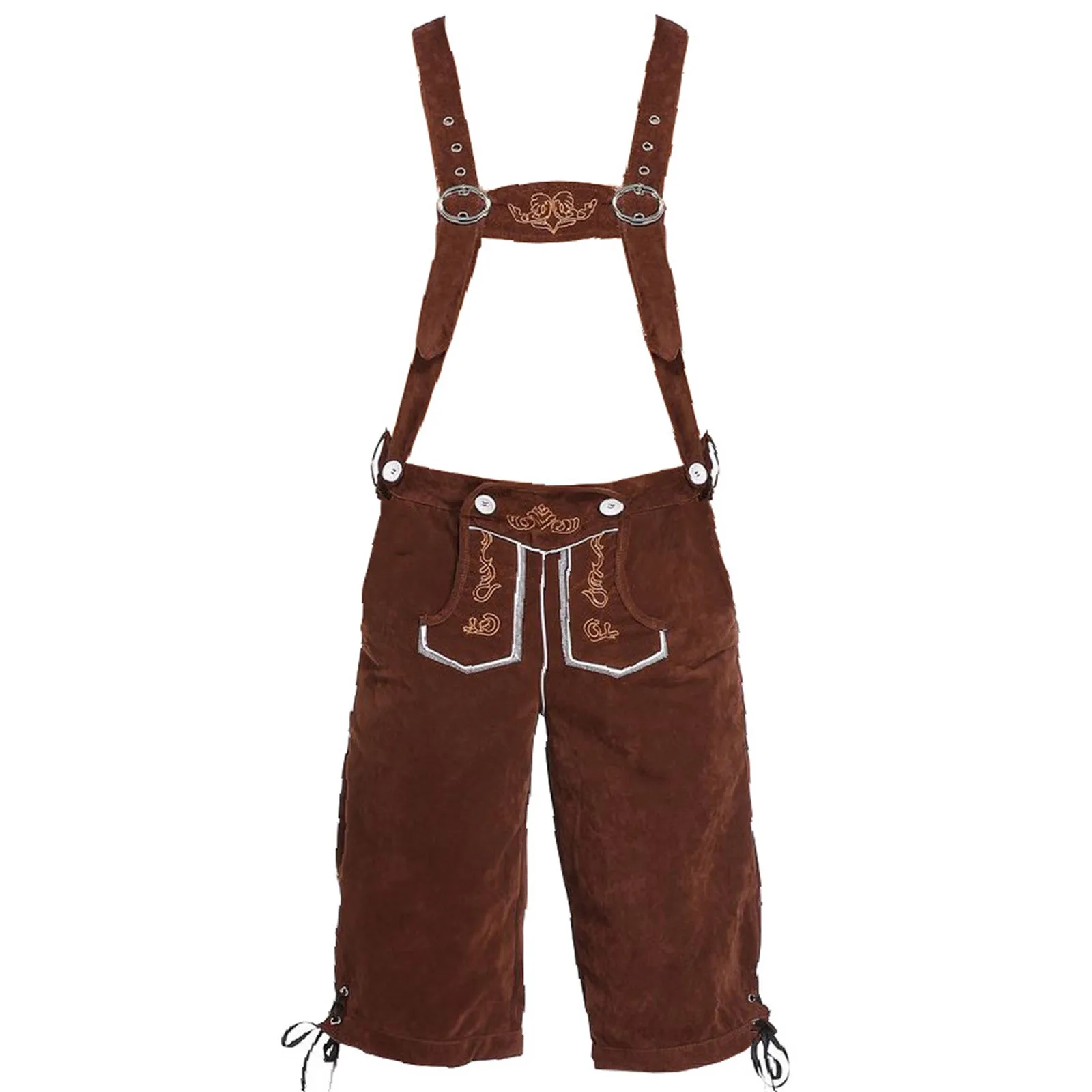 HoutHer - Luxe Lederhosen voor Heren met Kniebroek en Decoratieve Details