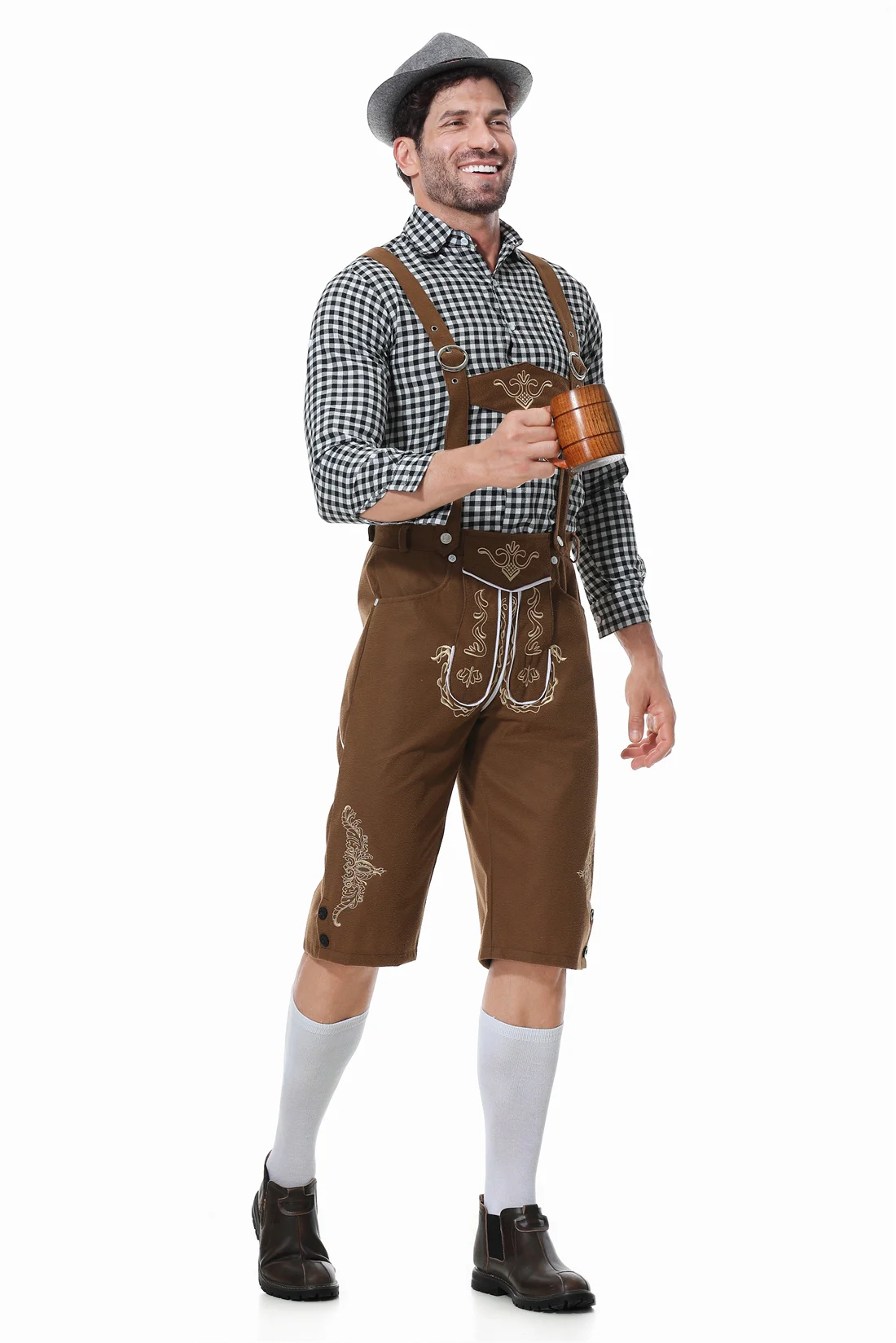 JachtHo - Korte Lederhosen voor Heren - Perfect voor Feesten en Oktoberfest