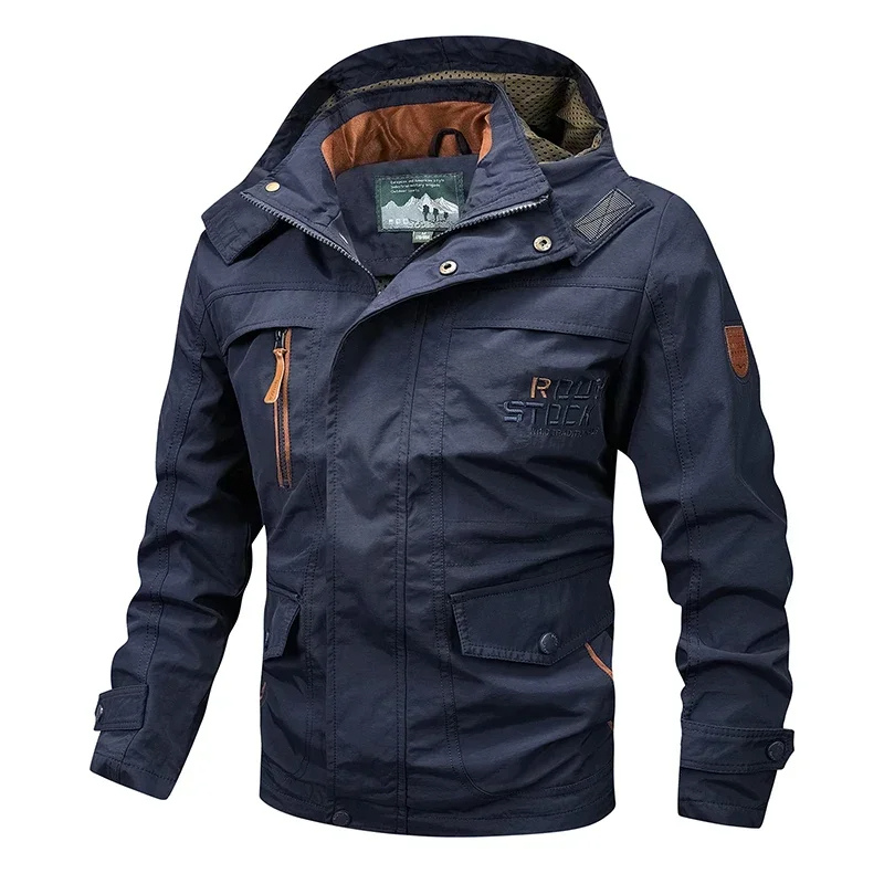 Gravend - Winterjas Heren Outdoor met Capuchon, Winddicht en Meerdere Zakken