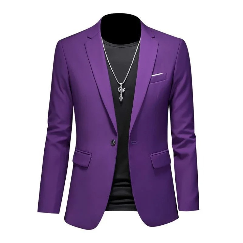 Evander - Heren Colbert - Slim Fit Blazer Met Één Knoop voor Casual Gebruik