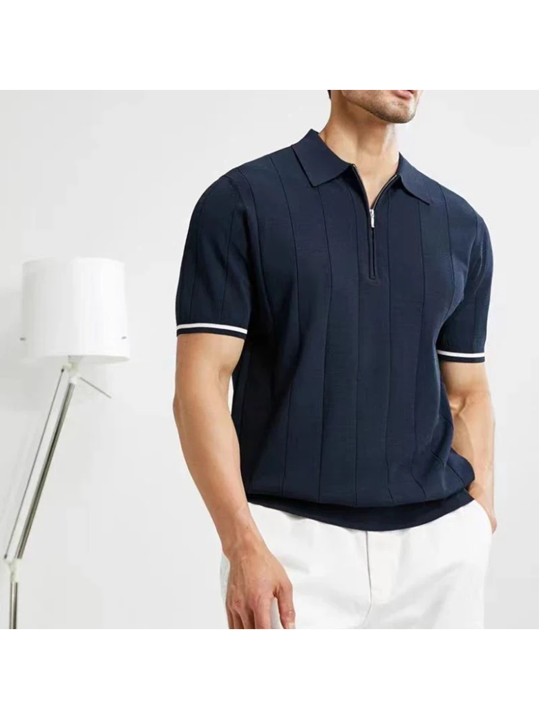 JAMES Zomerpoloshirt met reverssluiting voor mannen