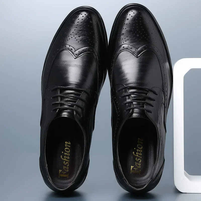 Ferlian - Nette Heren Schoenen - Klassieke Leren Brogues met Vetersluiting