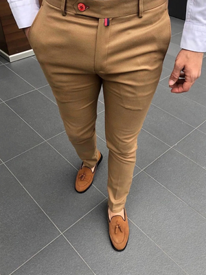 Derhans -  Heren Pantalon - Slim Fit Broek Voor Feestelijke en Formele Gelegenheden