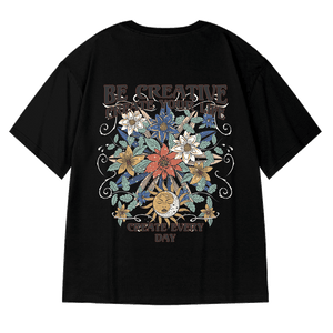 James™ zwart oversized t-shirt met grafische print