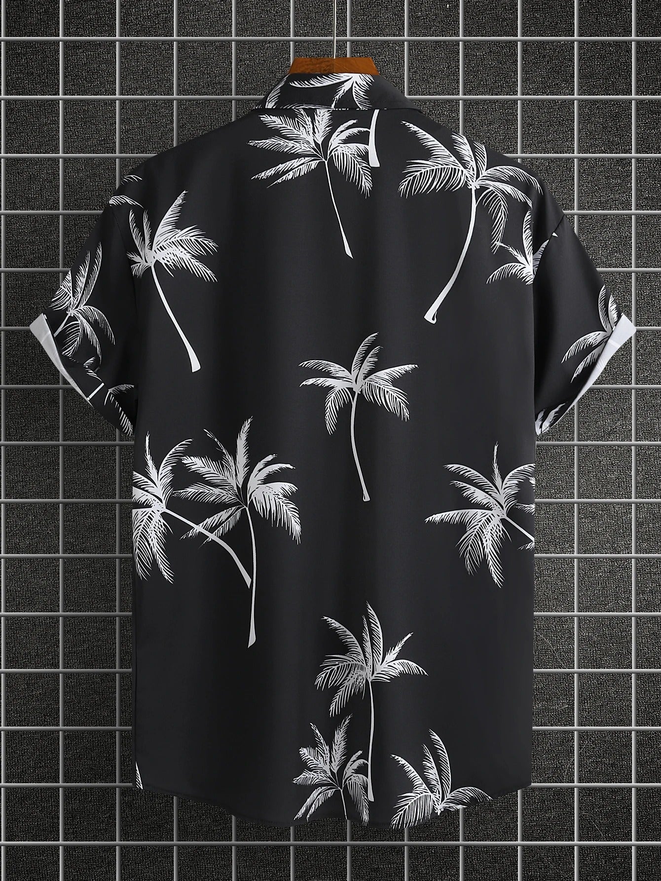 Amigo™ Zwart Hawaï overhemd met palmboomprint