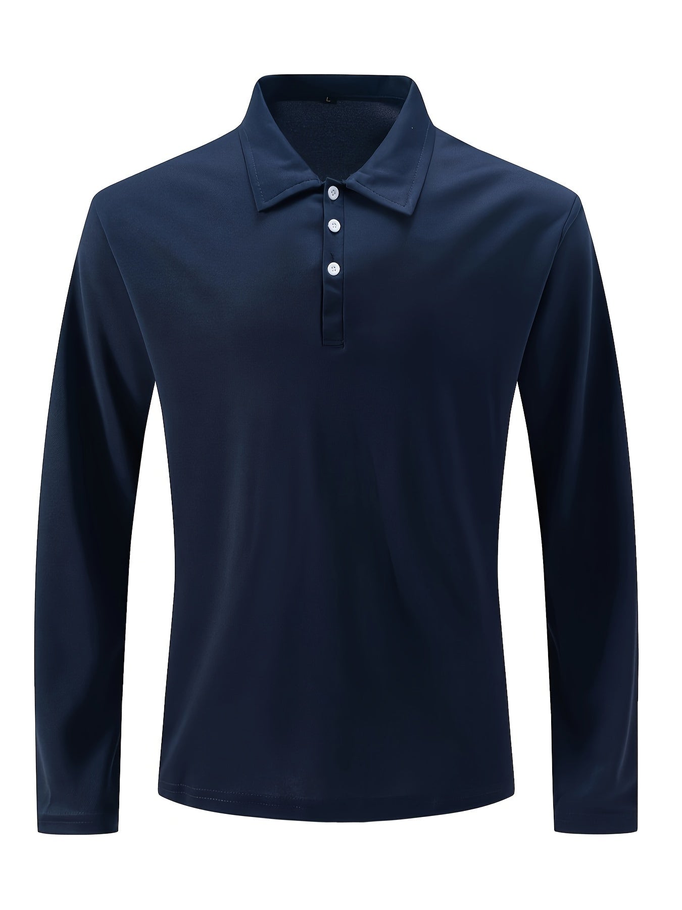 Polonik - Heren Lange Mouw Polo Shirt met Knoopsluiting - Casual Klassieke Pasvorm