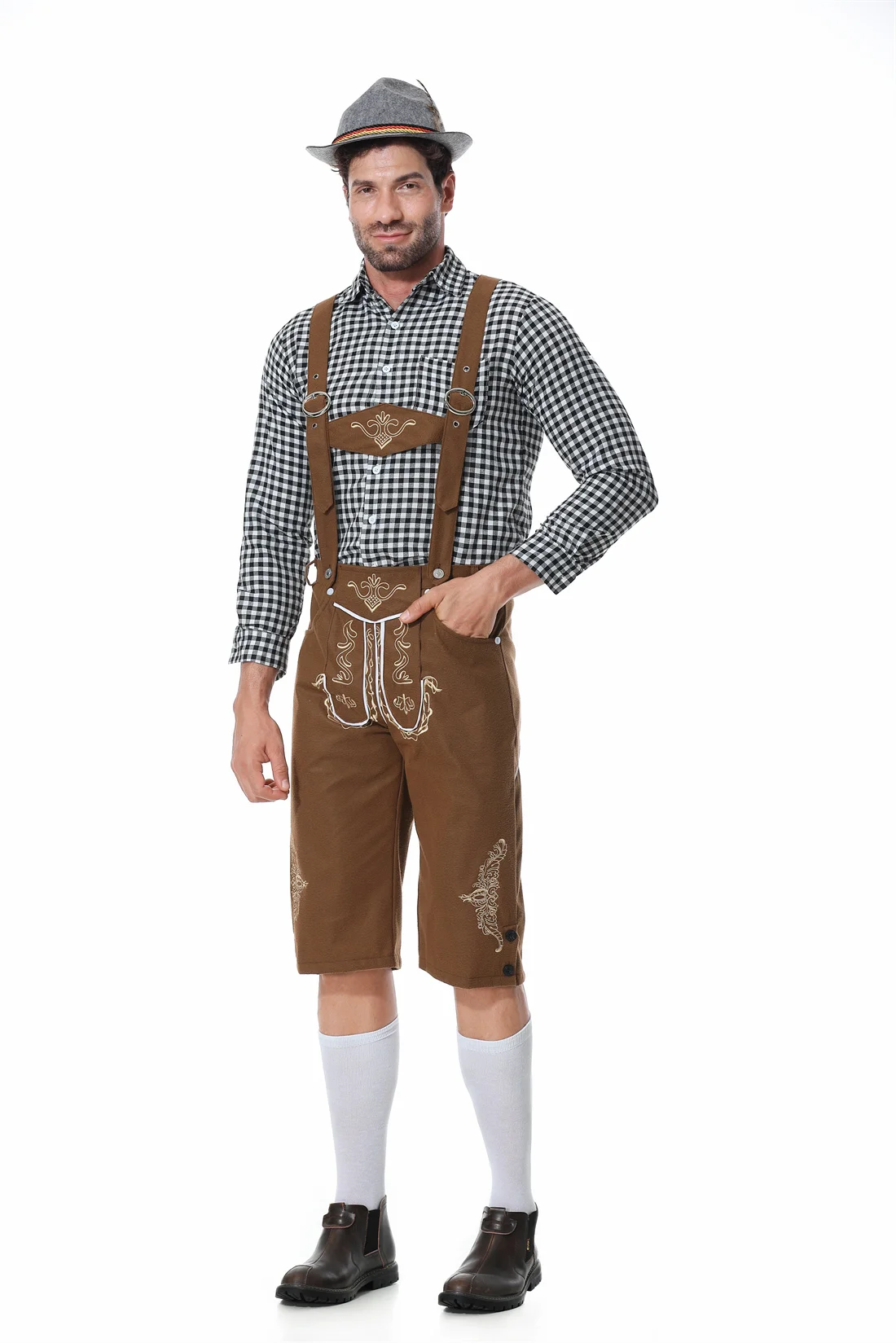 JachtHo - Korte Lederhosen voor Heren - Perfect voor Feesten en Oktoberfest