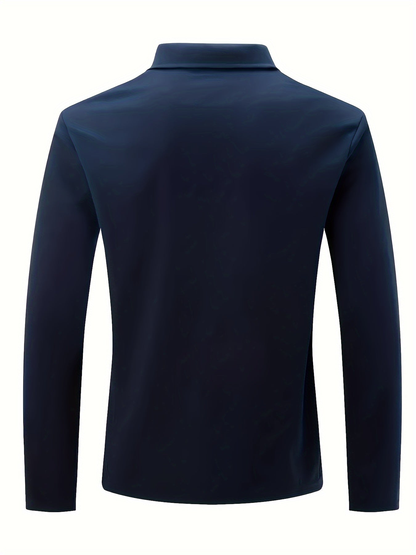 Polonik - Heren Polo met Lange Mouwen, Half-Zip en Borstzak – Casual Slim Fit