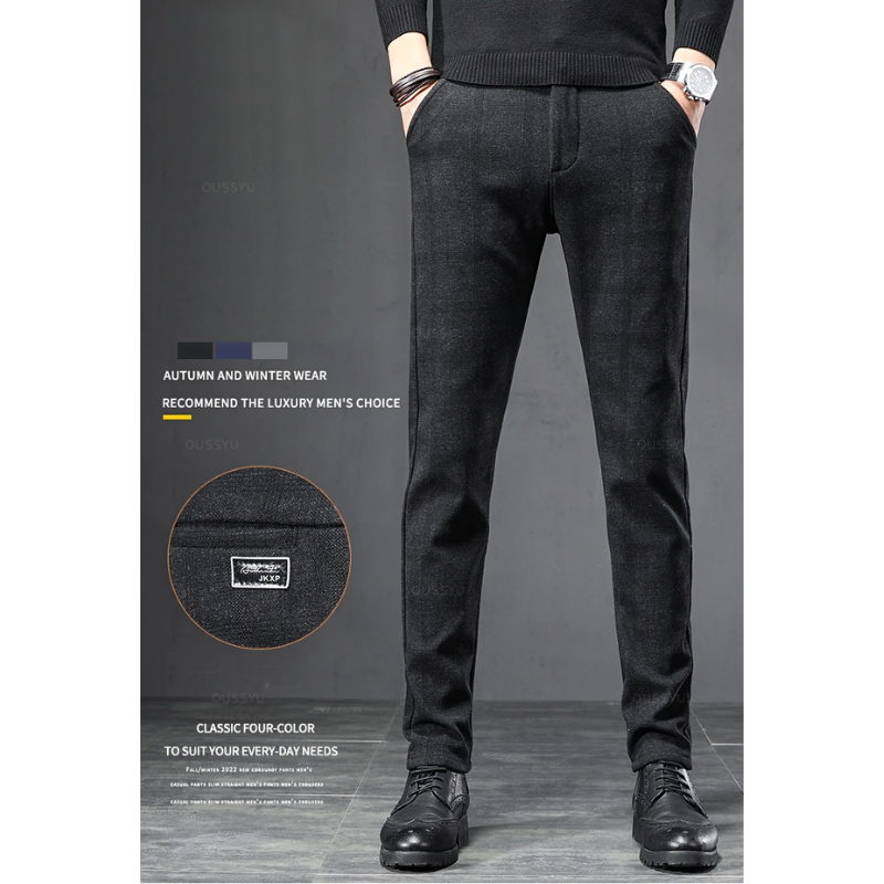 Nordlan - Heren Pantalon Slim Fit – Warme Winterbroek voor Kantoor en Werk