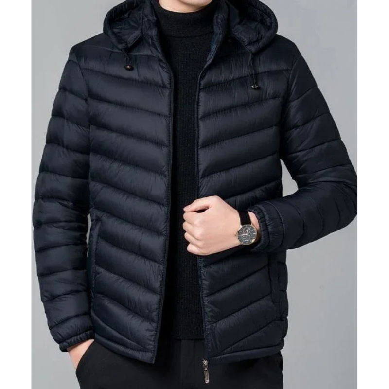 Marvlek - Puffer Jacket Heren Lichtgewicht met Capuchon, Winddicht, Opvouwbaar & Warm