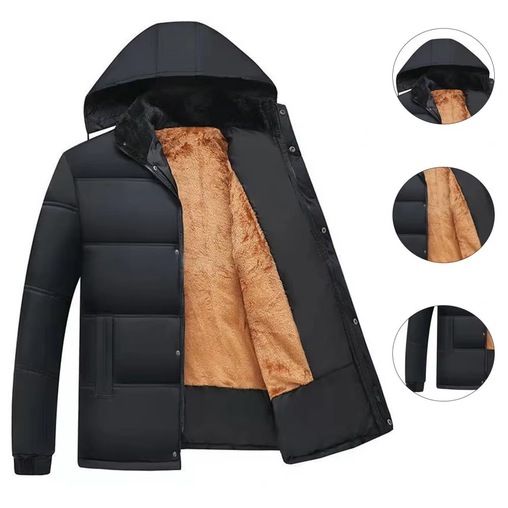 Norgard - Puffer Jacket Heren met Capuchon en Fleece Voering, Warm, Winddicht & Geïsoleerd