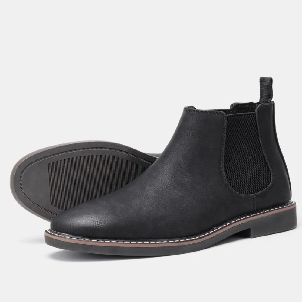 Bravonn - Chelsea Boots Heren met Glanzende Afwerking en Elastische Zijkanten