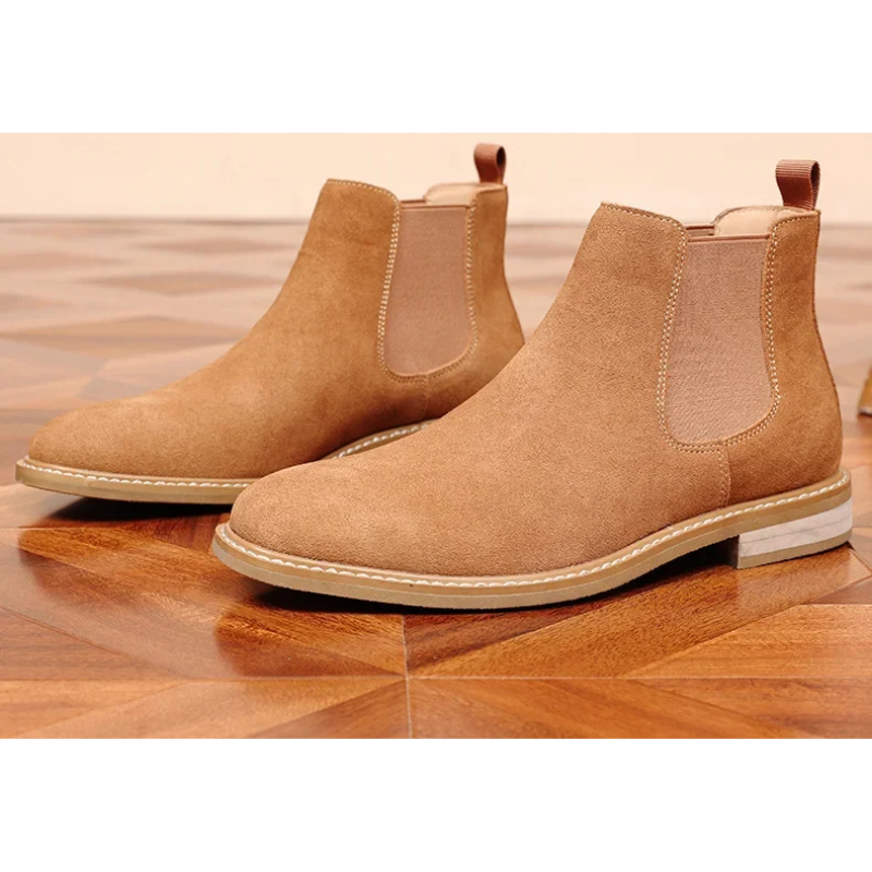 Draflex - Chelsea Boots Heren van Suède met Antislip Zool