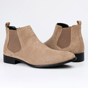 Crevton - Slanke Chelsea Boots Heren van Suède met Elastische Zijkanten