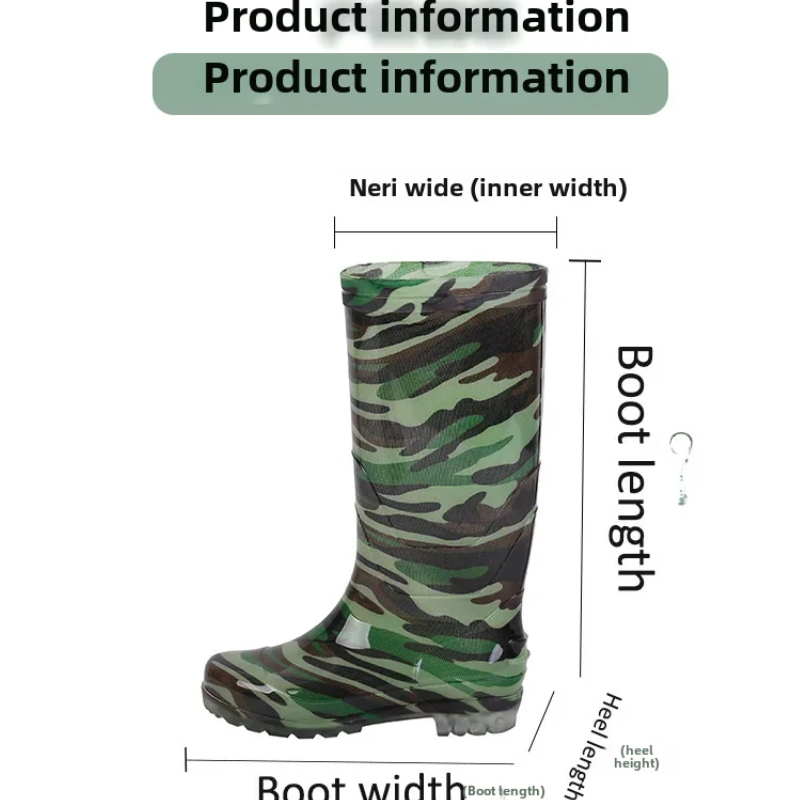 Meerwon - Camouflage Heren Regenlaarzen met Antislip Zool, Waterdicht en Stevig