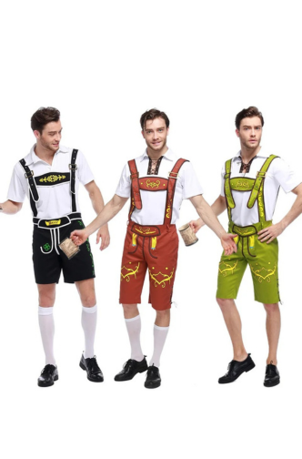 WoudLed - Beierse Lederhosen voor Heren met Korte Broek en Shirt - Feeststijl