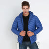 Oliver® ultralichte draagbare blauwe comfortabele heren gewatteerde jas