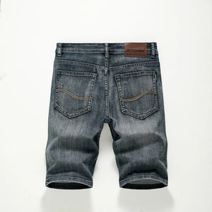 James™ stretch donkerblauwe denim heren korte broek