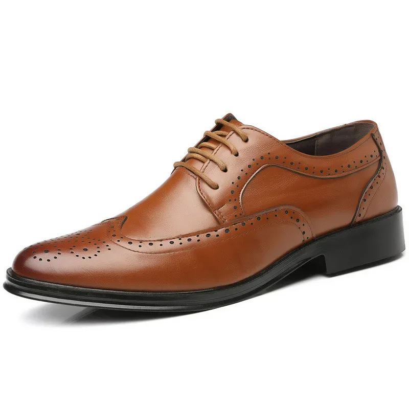 Ferlian - Nette Heren Schoenen - Klassieke Leren Brogues met Vetersluiting