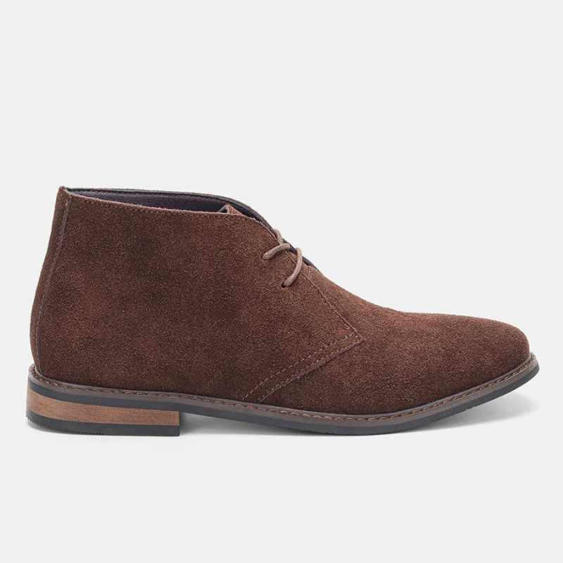 Leermar - Luxe Heren Boots van Suède, Casual Enkelhoge Schoenen