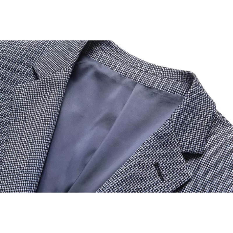 Tarmond - Heren Colbert met Houndstooth Patroon, Slim Fit en Revers