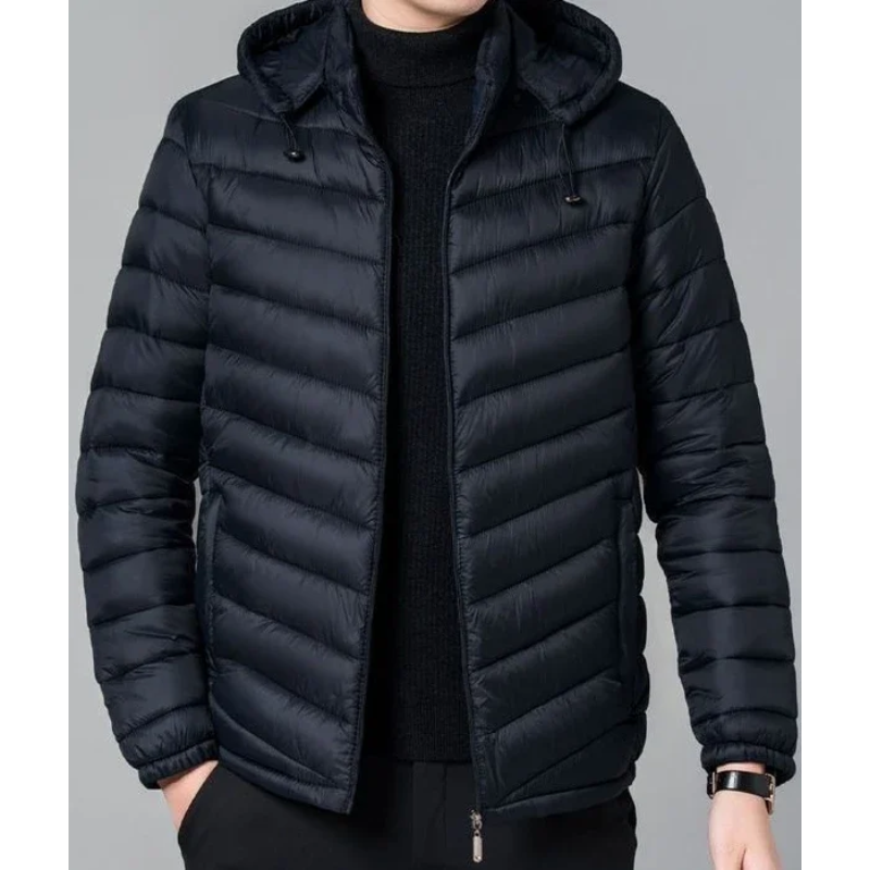 Marvlek - Puffer Jacket Heren Lichtgewicht met Capuchon, Winddicht, Opvouwbaar & Warm