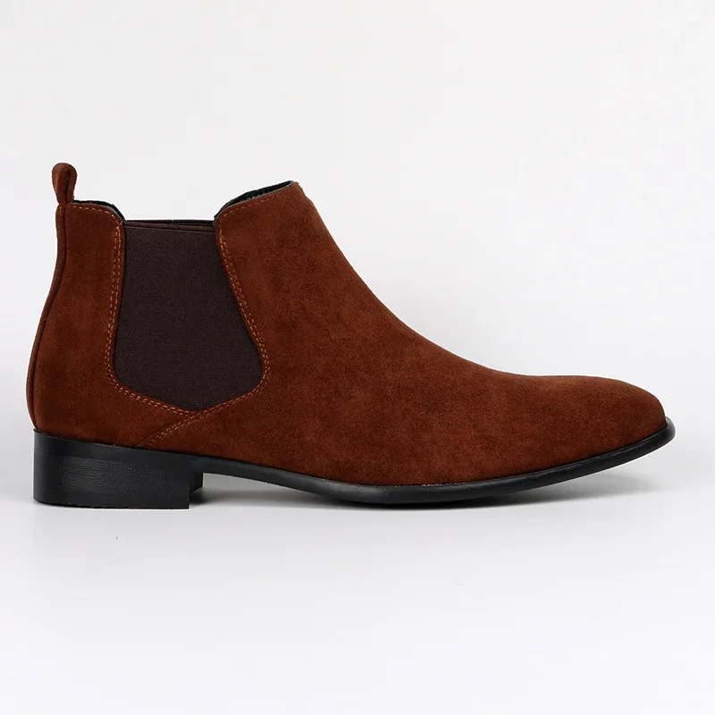 Crevton - Slanke Chelsea Boots Heren van Suède met Elastische Zijkanten