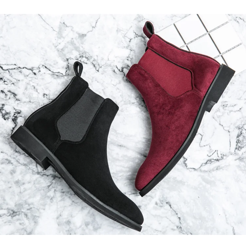 Javelin - Trendy Chelsea Boots Heren van Suède met Elastische Zijkanten