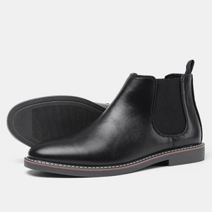 Formark - Klassieke Chelsea Boots Heren van Leer met Elastische Zijkanten