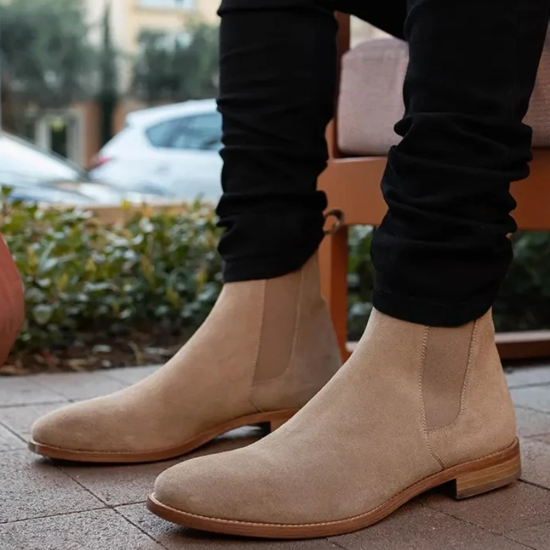 Valstorm - Kwalitatieve Chelsea Boots Heren van Suède met Rubberen Zool