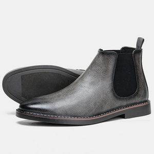 Bravonn - Chelsea Boots Heren met Glanzende Afwerking en Elastische Zijkanten