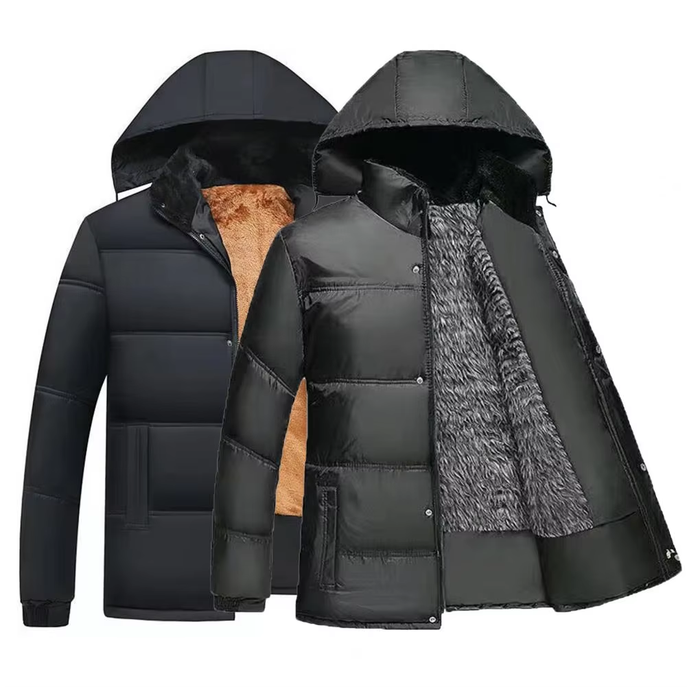 Norgard - Puffer Jacket Heren met Capuchon en Fleece Voering, Warm, Winddicht & Geïsoleerd