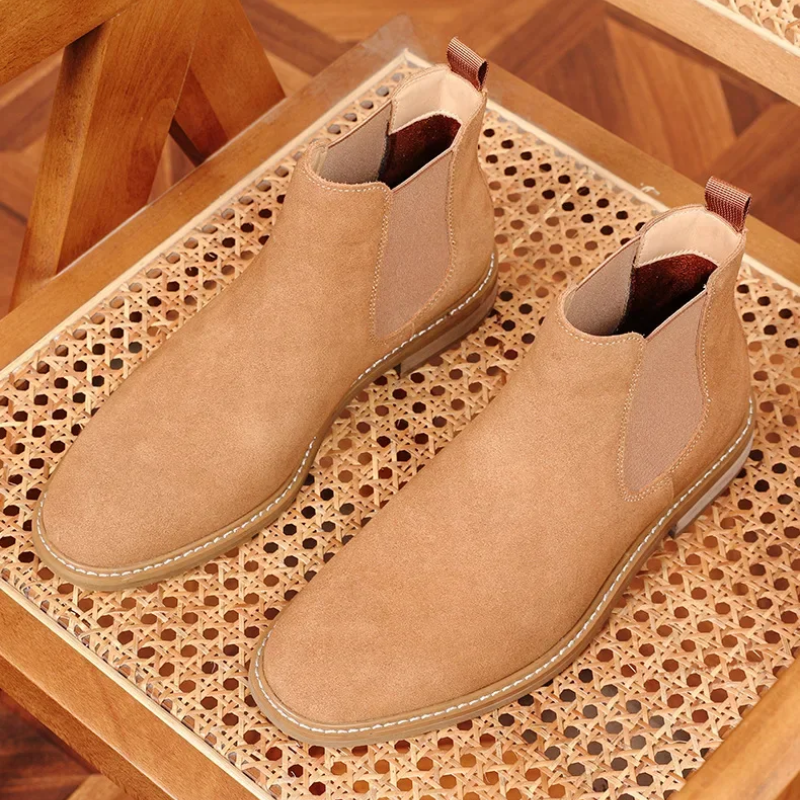 Draflex - Chelsea Boots Heren van Suède met Antislip Zool