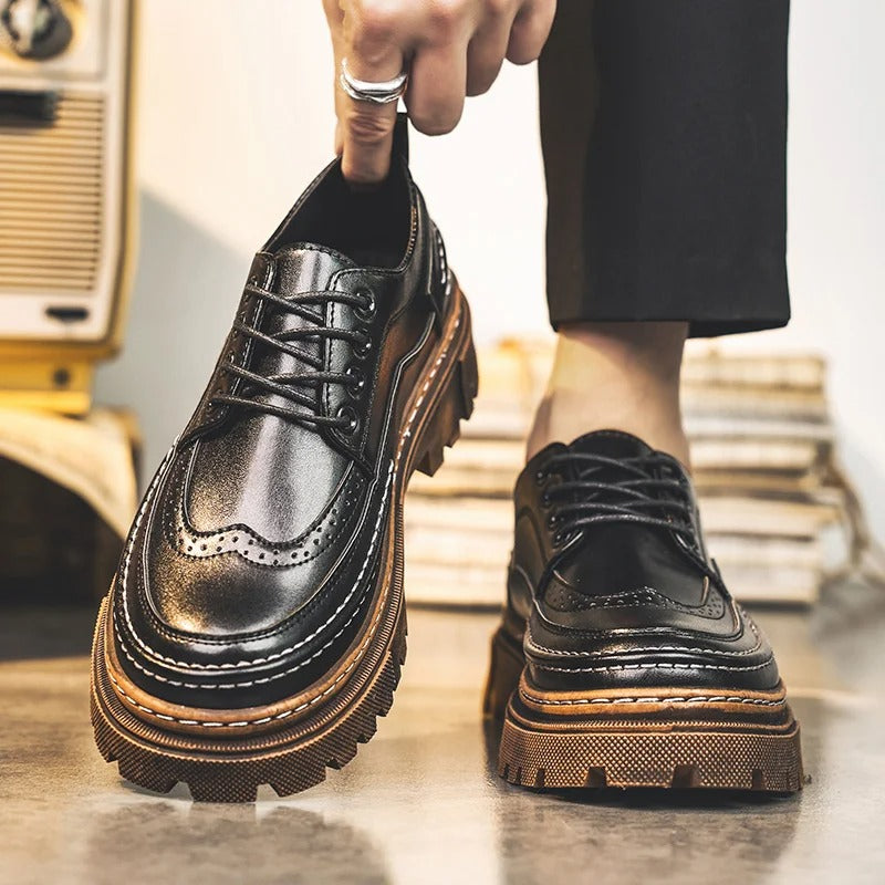 Hudson™ Veterschoenen met vetersluiting en glimmende Heren leren schoenen