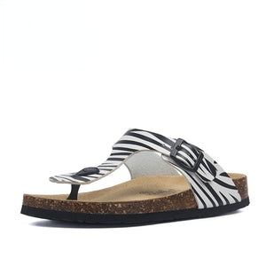 Hudson™ grafische print vlakke onderzijde kurk antislip sandalen heren