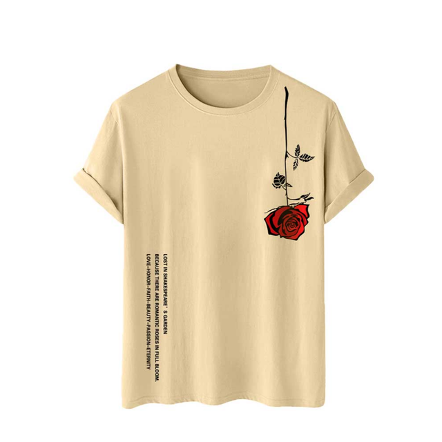 James Basic Bloemenprint Heren T-shirt Casual Korte Mouw