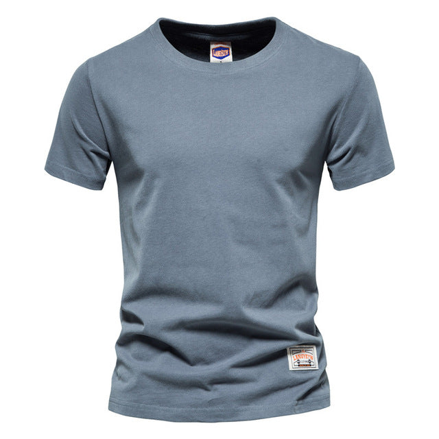 James Eenvoudig Effengekleurd Heren Katoenen T-shirt