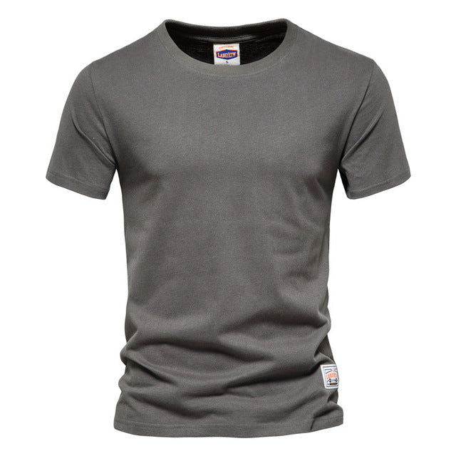James Eenvoudig Effengekleurd Heren Katoenen T-shirt
