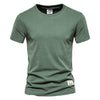 James Eenvoudig Effengekleurd Heren Katoenen T-shirt
