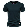 James Eenvoudig Effengekleurd Heren Katoenen T-shirt