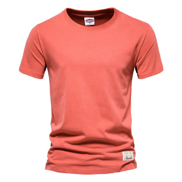 James Eenvoudig Effengekleurd Heren Katoenen T-shirt