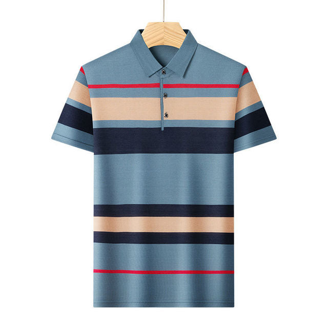 James Mannen Polo met Gekleurde Details en Logo - Beige