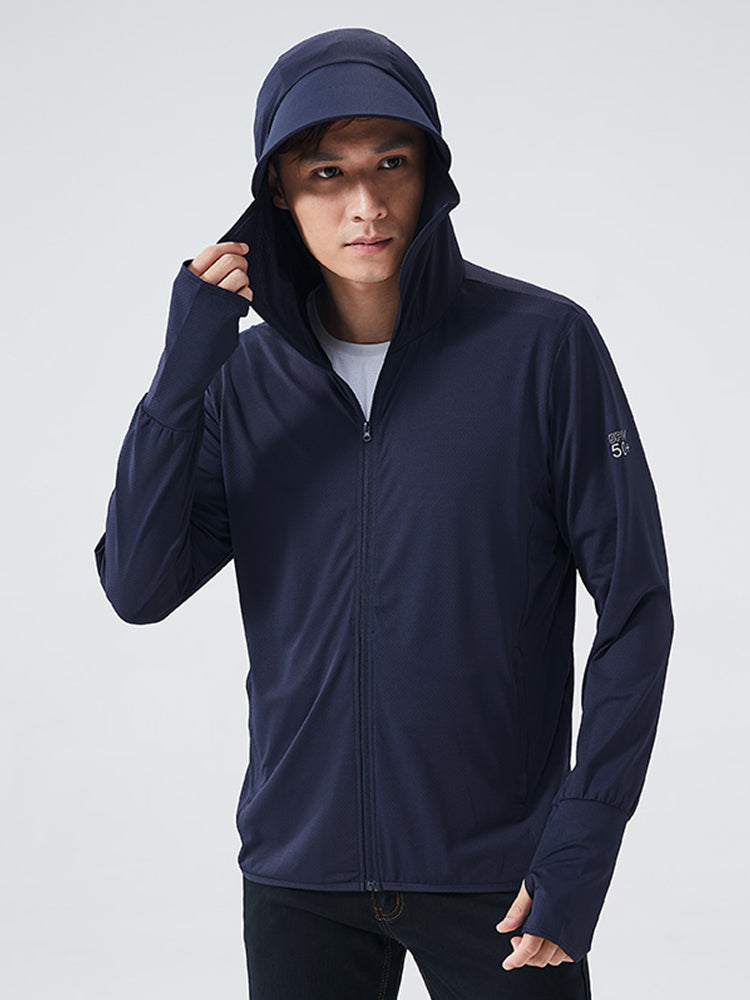 Oliver® sport stijl winddicht blauw met rits heren hoodie
