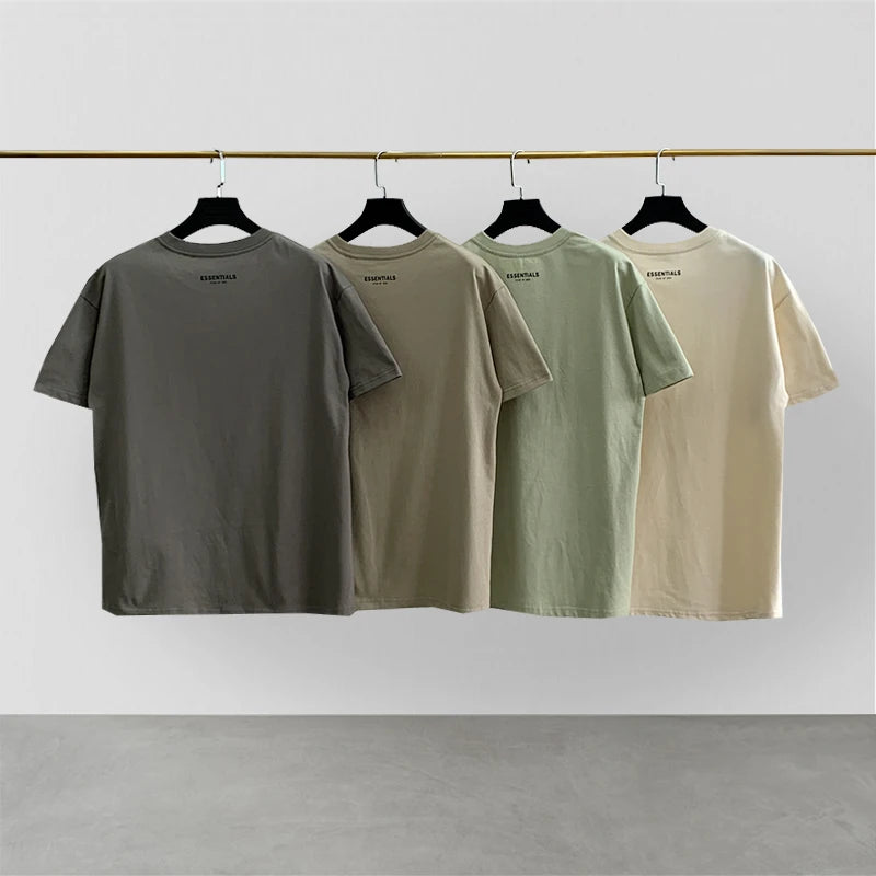 James - Essentials T-Shirt - Hoogwaardig Mode T-Shirt - Eenvoudig Korte Mouw - Achterprint - Klein Logo - Hip Hop Losse Unisex Tee