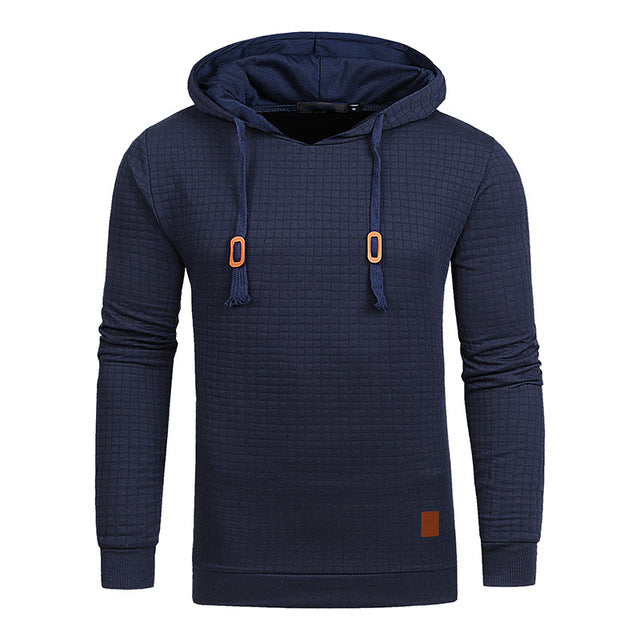 Oliver® Heren hoodie| ruitjesstijl met effen kleur
