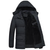 Tommy™ zwarte parka winterjas met capuchon en fleece rits