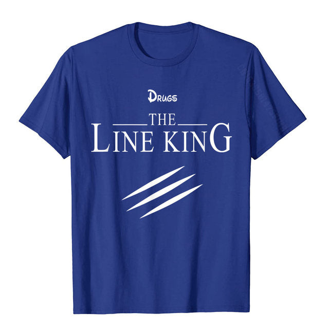 James Grappig Drugs The Line King Ontwerp Geschenk T-shirt - Verjaardag T-shirt van Katoen