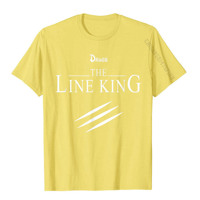 James Grappig Drugs The Line King Ontwerp Geschenk T-shirt - Verjaardag T-shirt van Katoen