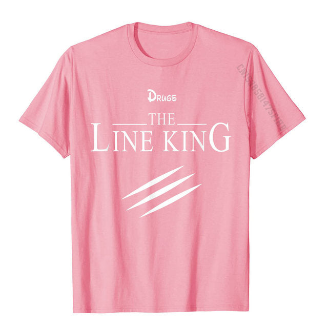 James Grappig Drugs The Line King Ontwerp Geschenk T-shirt - Verjaardag T-shirt van Katoen
